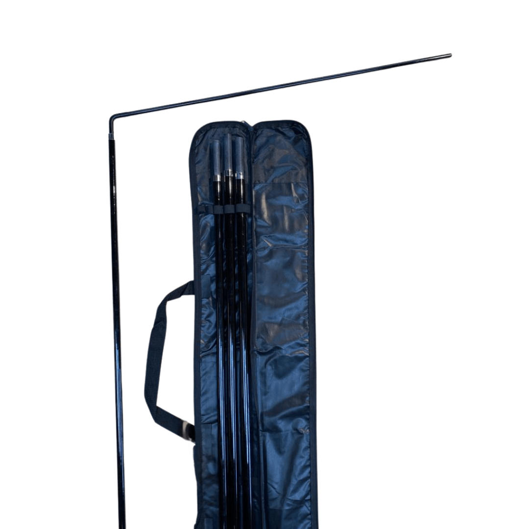 5m Carbon Stacking Pole with Integral Top Arm & Ground Spike For Large Festival Flags - RED TAG