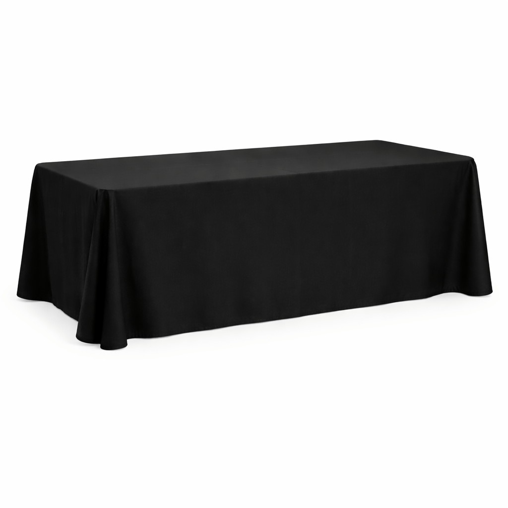 Black – 60" x 126" (152cm x 320cm) Rectangular Banqueting Tablecloth