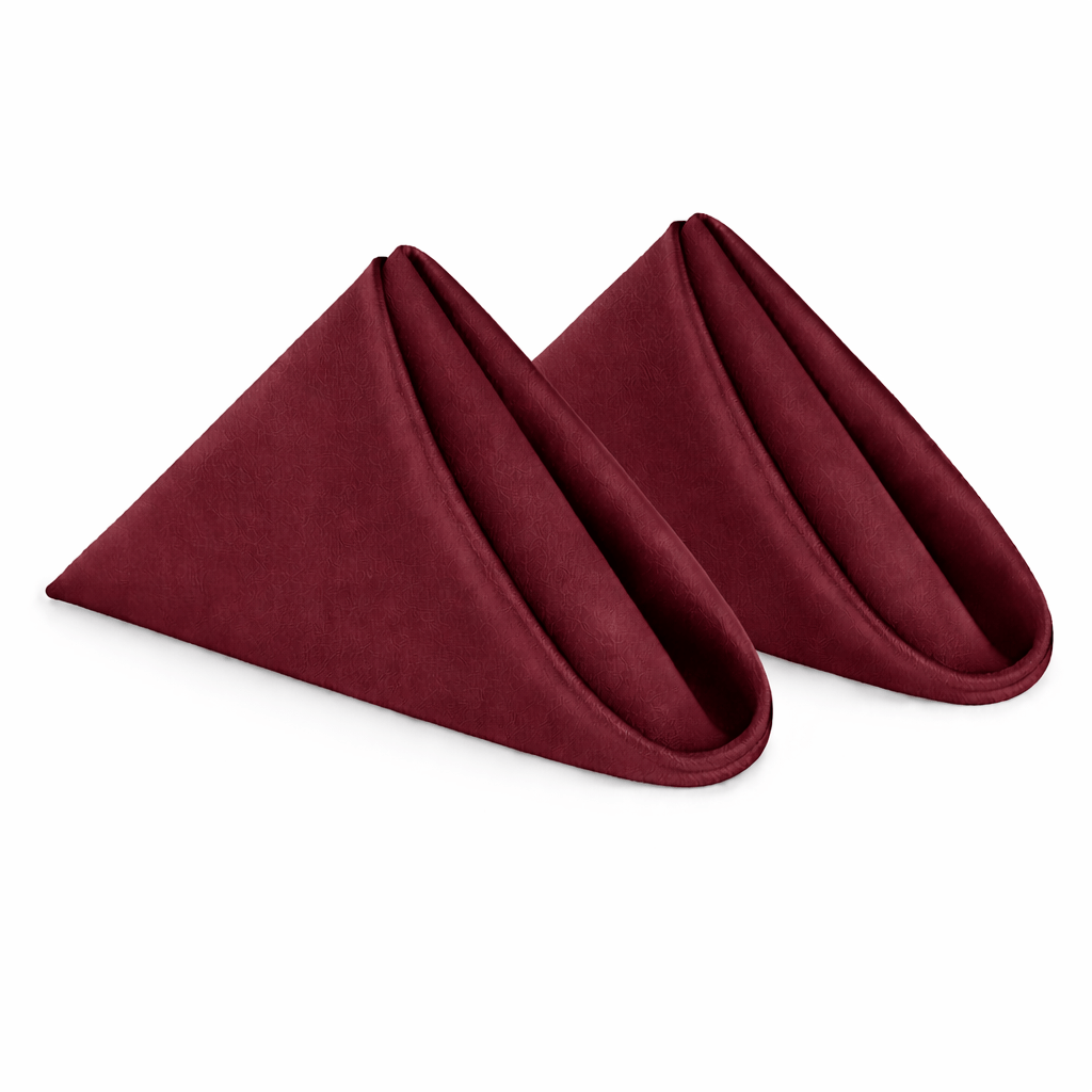 Maroon – 50cm x 50cm - Polyester Banqueting Napkins - Cotton Feel